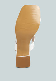 Kirk Elasticated Gussets Block Heel Sandals-4