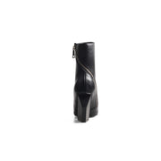Leather Ankle Boots with Slanted Zipper-2