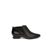 Leather Ankle Boots with Trapezoidal Heels-3