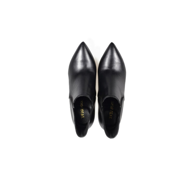 Leather Asymmetrical Ankle Boots-3