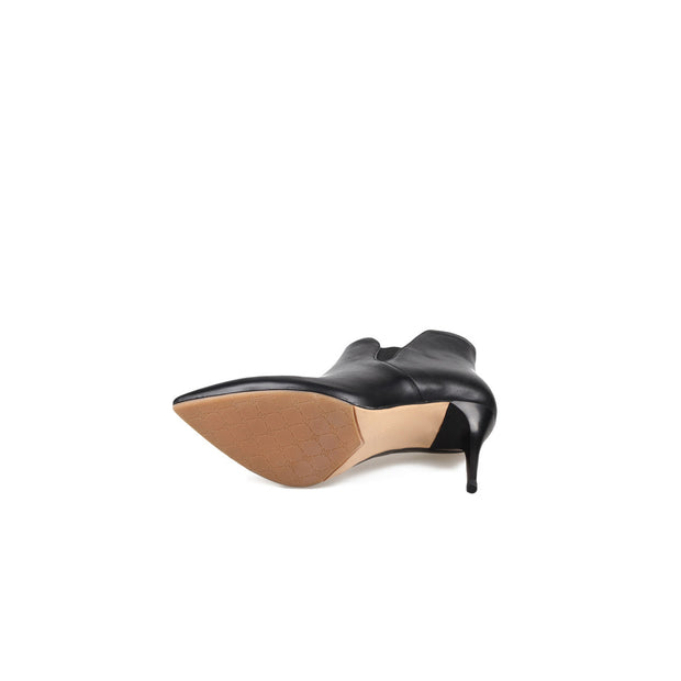 Leather Asymmetrical Ankle Boots-4