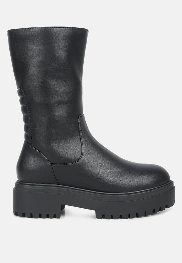 Lewisa Panelled Lug Sole Boots-5