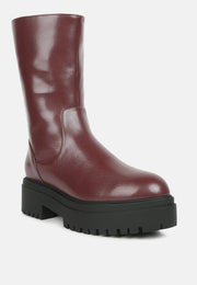 Lewisa Panelled Lug Sole Boots-1