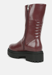 Lewisa Panelled Lug Sole Boots-2