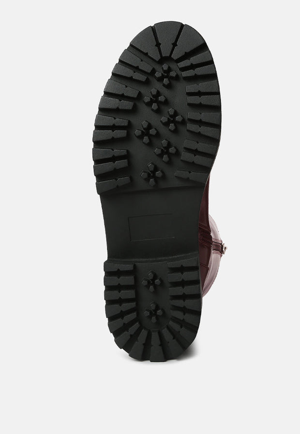 Lewisa Panelled Lug Sole Boots-4