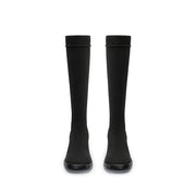 Mademoiselle Round Toe Knee High Sock Boots-2