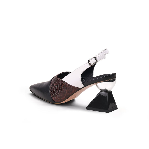 Metallic Slingback Heels-3
