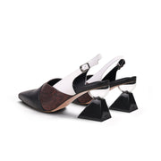 Metallic Slingback Heels-4