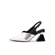 Metallic Slingback Heels-5