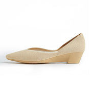 Minimalist Heart Cap Pointed Toe Princess Flats-0