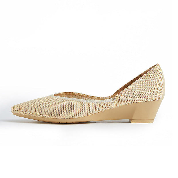 Minimalist Heart Cap Pointed Toe Princess Flats-0