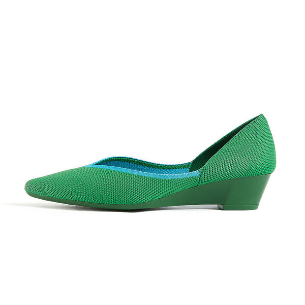 Minimalist Heart Cap Pointed Toe Princess Flats-7