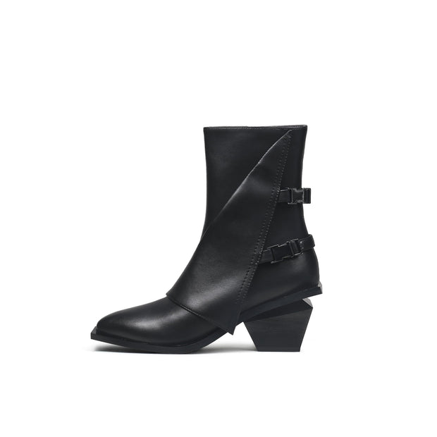 Modern Buckled Boots-0