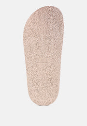 Onyx Metal Chain Slider Flats-4