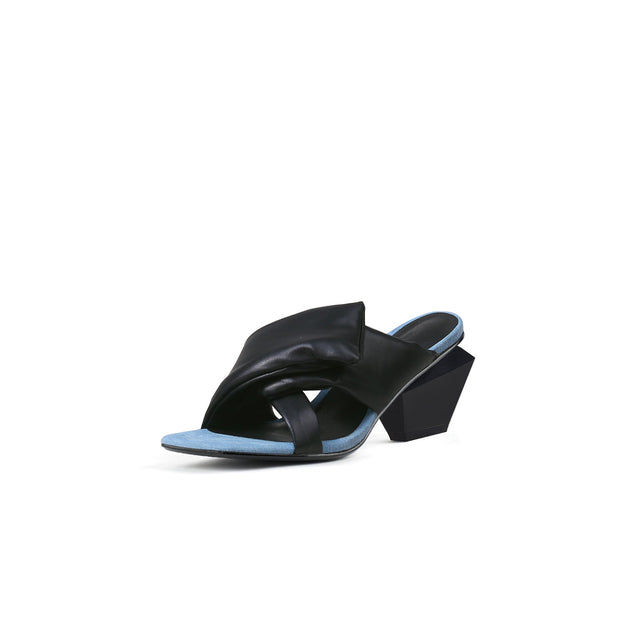 Padded Wrap Open Toe Mules-1