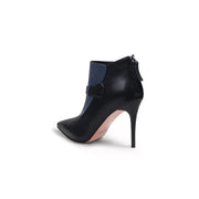 Patchwork Leather Zip-Back Stiletto Boots-3