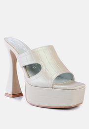Pda Croc High Heel Platform Sandals-2