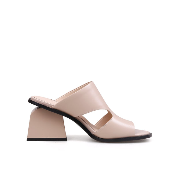 Peep Toe Cutout Chunky Sandals-2