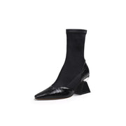 Pointed Toe Glam Ankle Boots-1