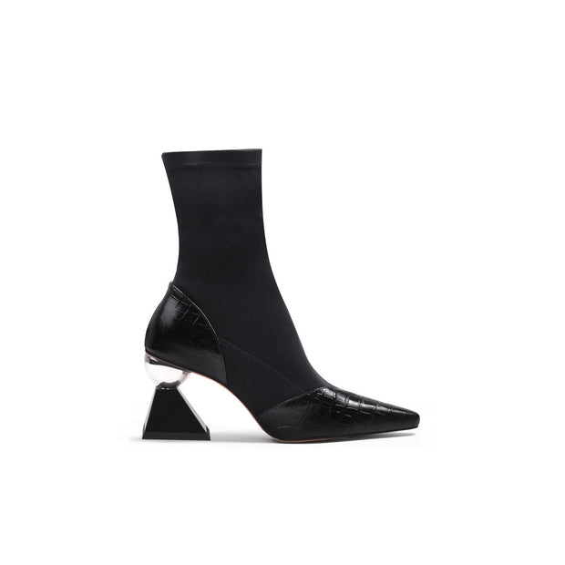Pointed Toe Glam Ankle Boots-2