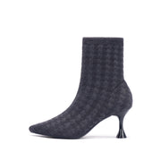 Pointed Toe Stiletto Heel Stretch Ankle Boots-5