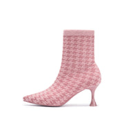 Pointed Toe Stiletto Heel Stretch Ankle Boots-7