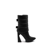 Puffy Leather Platform Boots-2
