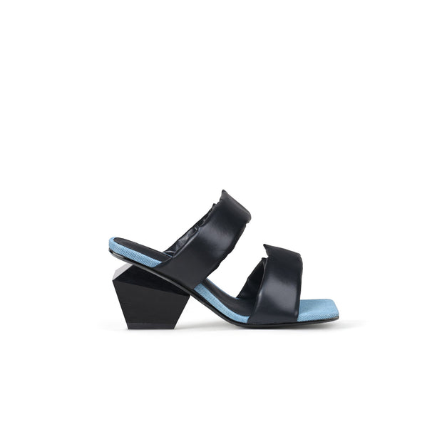 Quirky Padded Strap Mules-2