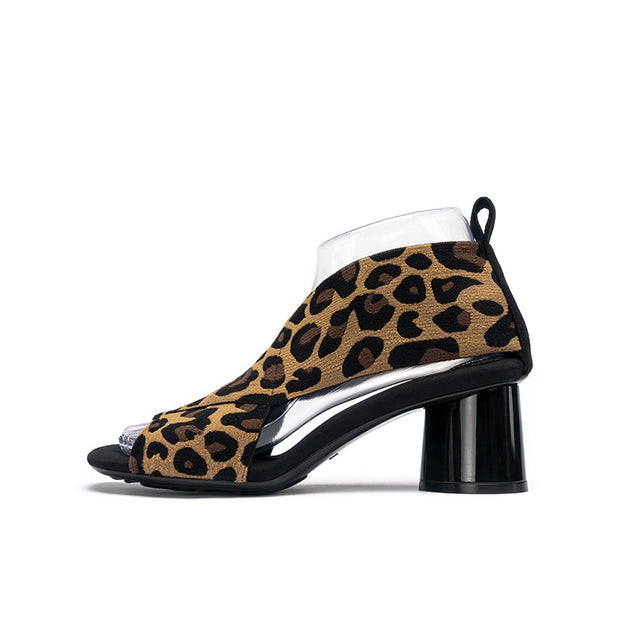Retro Block Heel Open Toe Roman Sandals-6