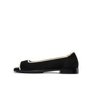 Retro Flat Low Heel Peep Toe Sandals-0