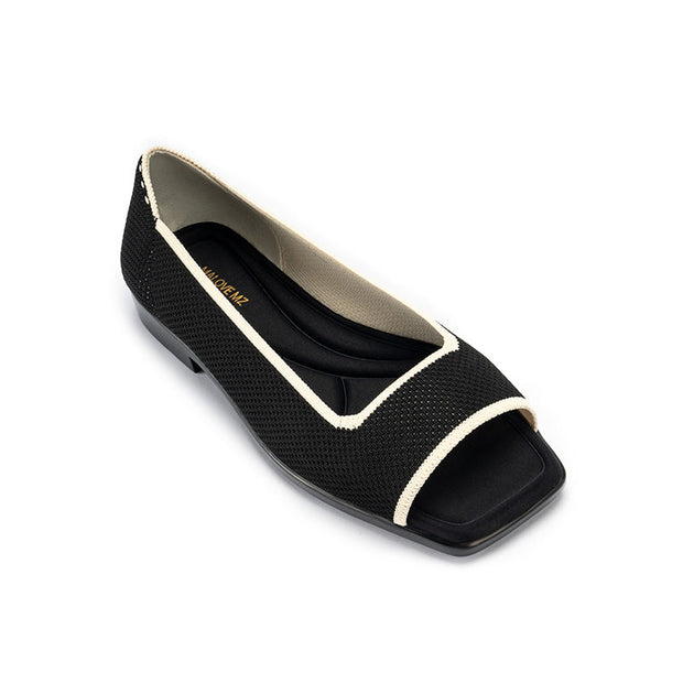 Retro Flat Low Heel Peep Toe Sandals-2