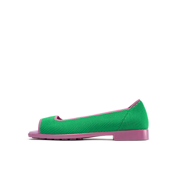 Retro Flat Low Heel Peep Toe Sandals-6