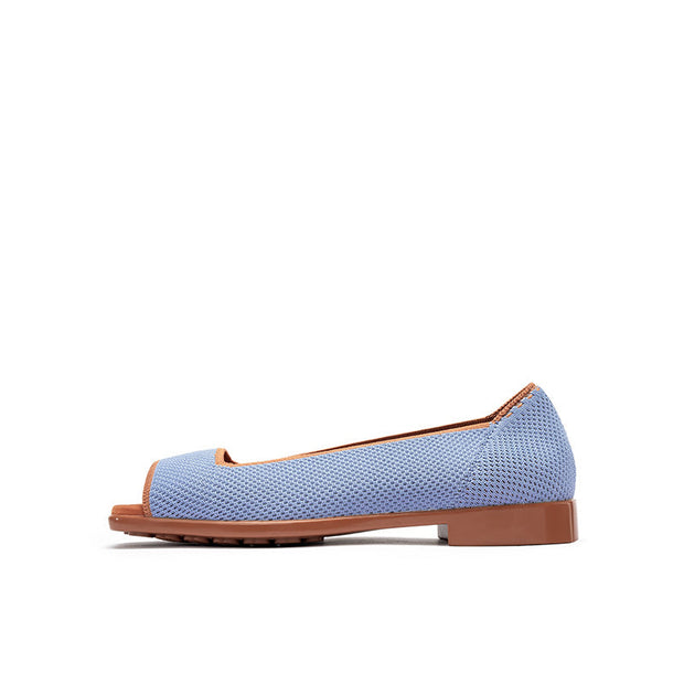 Retro Flat Low Heel Peep Toe Sandals-7