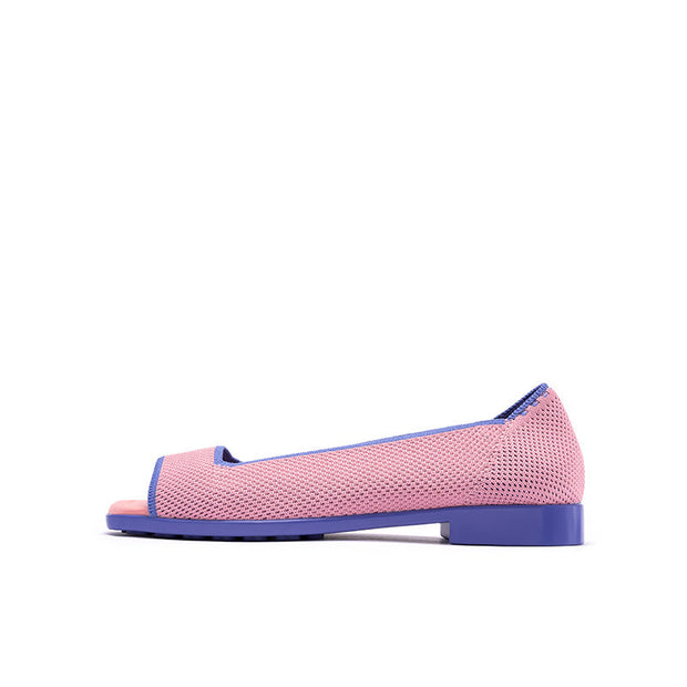 Retro Flat Low Heel Peep Toe Sandals-9