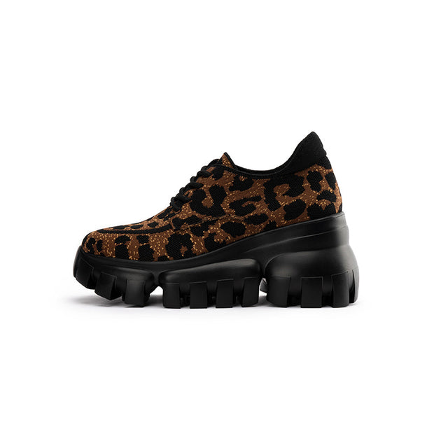 Retro Platform Breathable Chunky Lace Ups-5