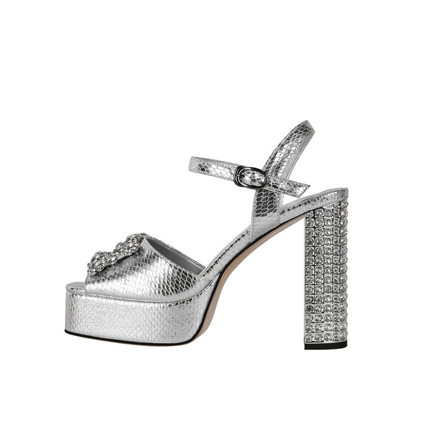 Rhinestone Chunky Platform Sandals-6