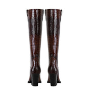 Rich Tone Leather Country Knee High Boots-3