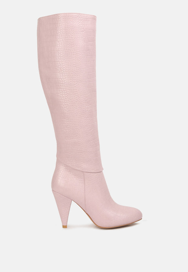 Rum Rolls Calf Croc Boots-5