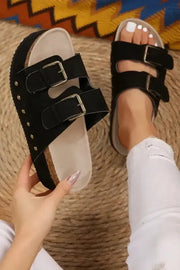 Sassy Strides Suede Slippers-1