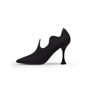 Scallop Wavy Suede Stiletto Pumps-0