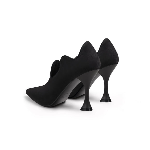 Scallop Wavy Suede Stiletto Pumps-4