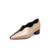 Scalloped Block Heel Pumps-1