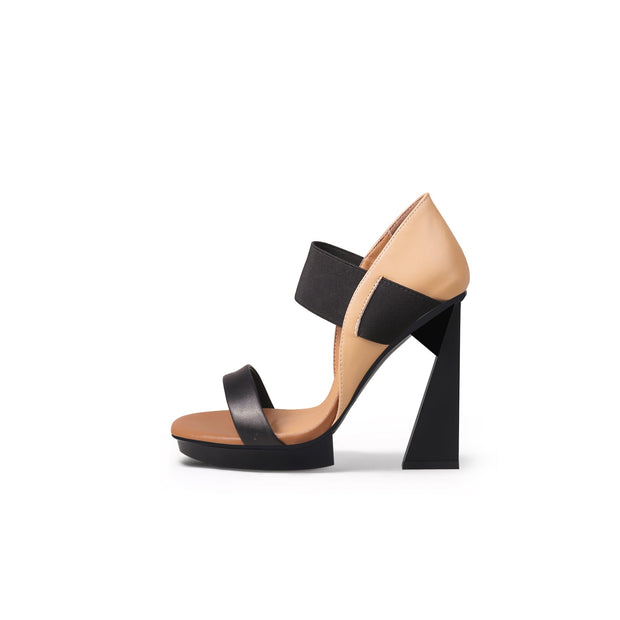 Sensual Open Toe Trape Heels-0