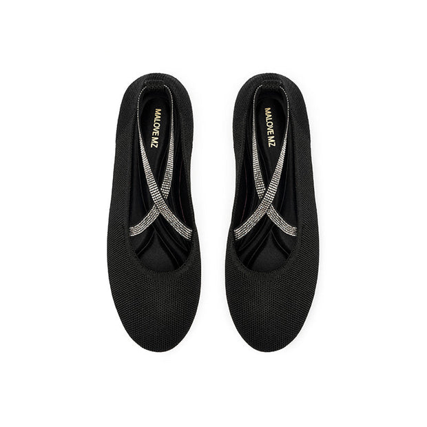 Shallow Pointed Toe Flat Versatile Commuter Ballet Shoes-1