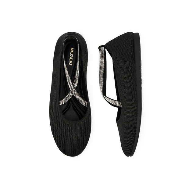 Shallow Pointed Toe Flat Versatile Commuter Ballet Shoes-3