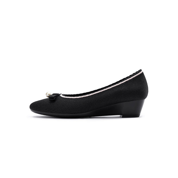 Shallow Wedge Comfortable Soft Sole Work Shoes-0