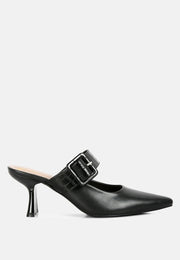Shein Star Slim Block Heel Mules-5