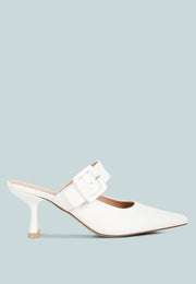 Shein Star Slim Block Heel Mules-0