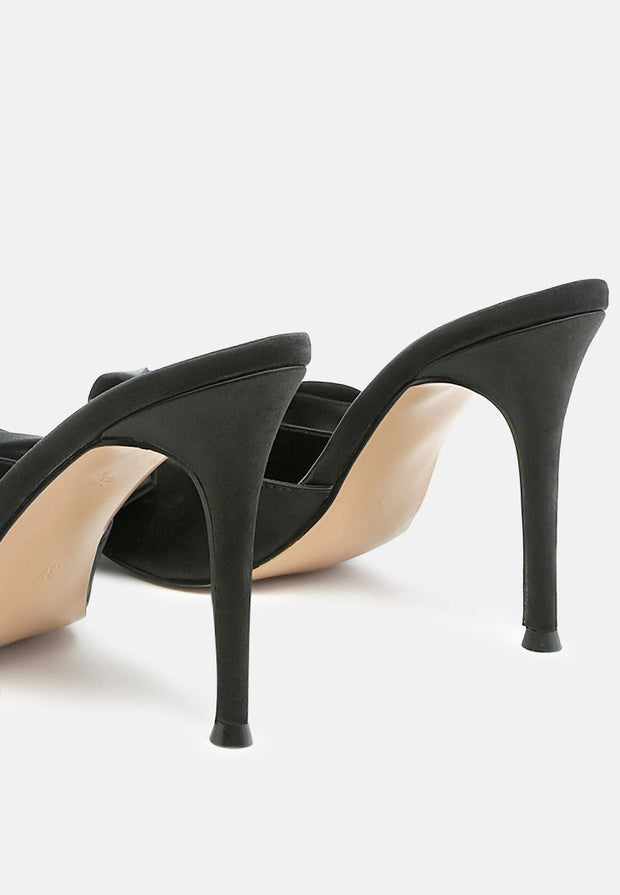 Sidonie Bow Detail Stiletto Mules-2