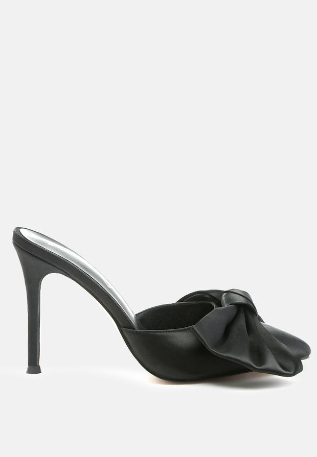 Sidonie Bow Detail Stiletto Mules-0